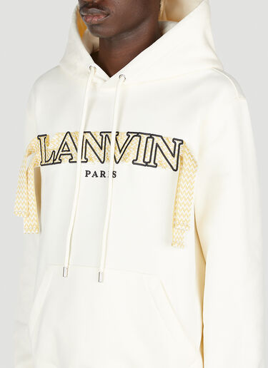Lanvin Curb 刺绣饰带连帽运动衫 白色 lnv0152005