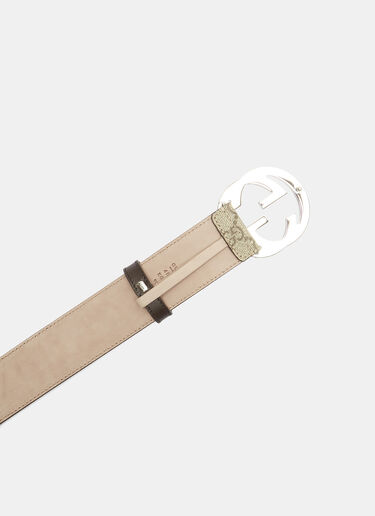 Gucci GG Supreme Monogram Buckle Belt Beige guc0131030