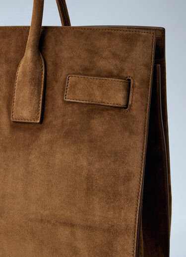 Saint Laurent Sac De Jour Suede Handbag Brown sla0263094