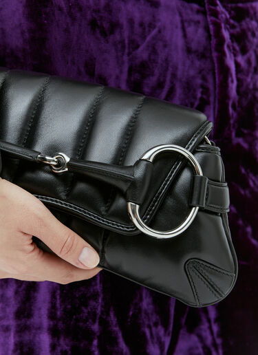 GG Horsebit Chain Small Shoulder Bag Gucci GG Horsebit Chain Small Shoulder Bag Black guc0254055