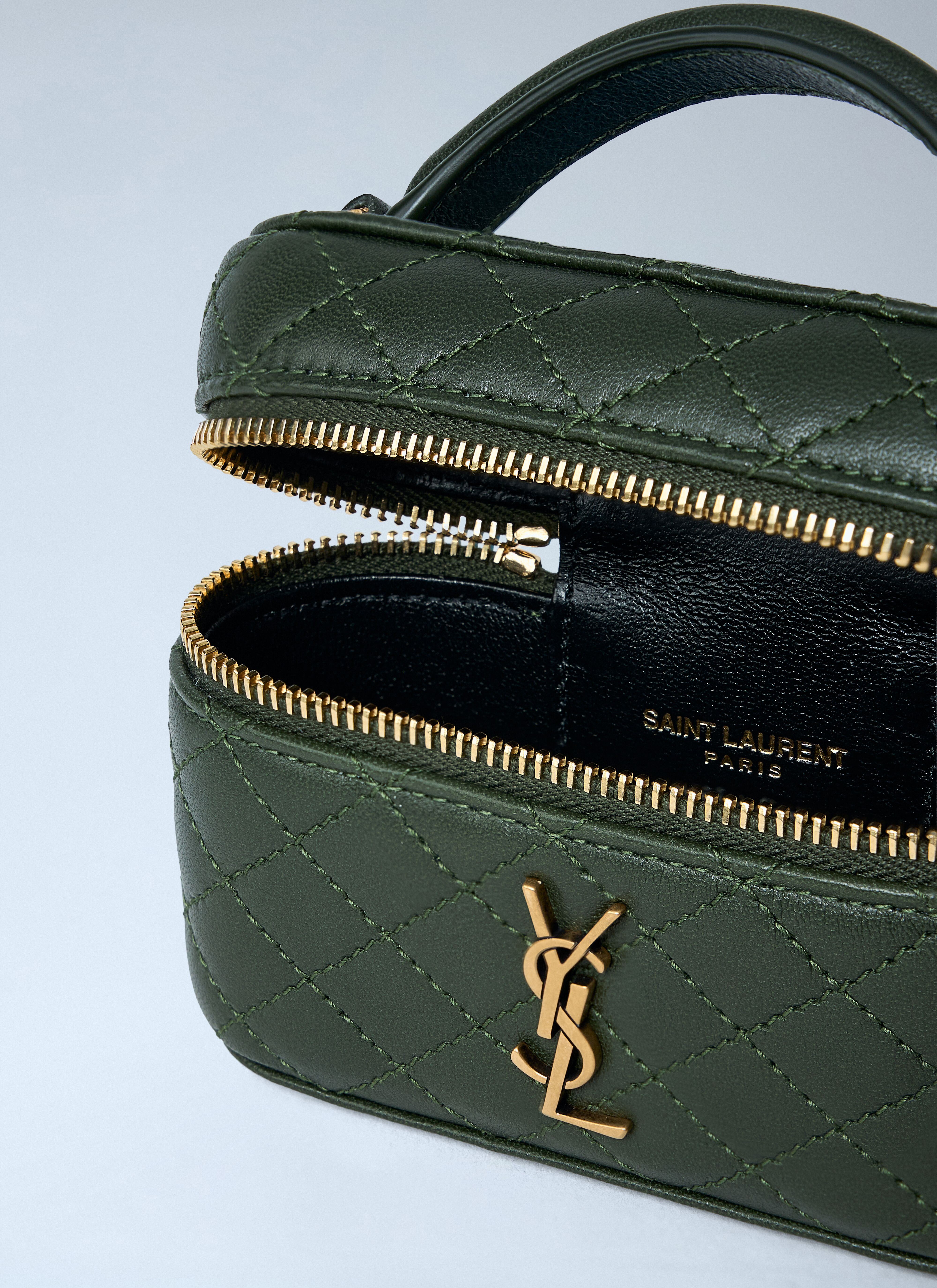 Saint Laurent Women's' Micro Gaby Vanity Shoulder Bag in Green