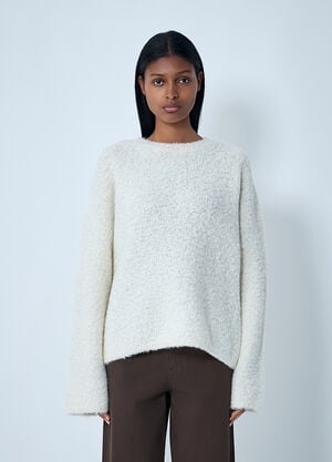 TOTEME Bouclé Sweater White tot0262026