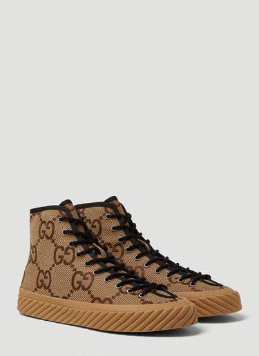 Gucci Tortuga High Top Sneakers Camel guc0250126