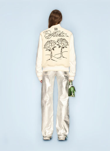 Off-White Rose Valley Varsity Jacket Natural ofw0260055