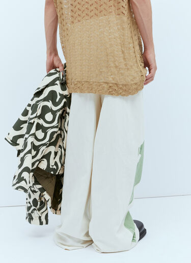 Dries Van Noten Wide Leg Leaf Pants Cream dvn0154012