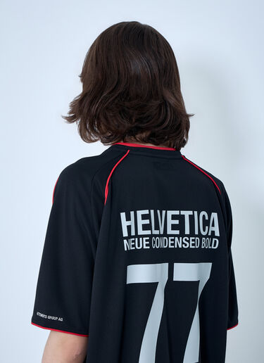 VETEMENTS Alphabet Football Jersey T-Shirt Black vet0164004