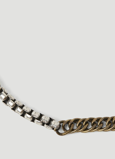 Dries Van Noten Contrast Chain Necklace Gold dvn0156048