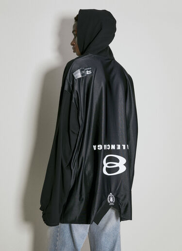 Balenciaga Logo Embroidery Deconstructed T-Shirt Black bal0154022