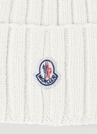 Moncler 徽标贴饰无檐便帽 白色 mon0253028