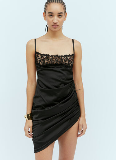 Jacquemus La Saudade Brodée Mini Dress Black jac0254015