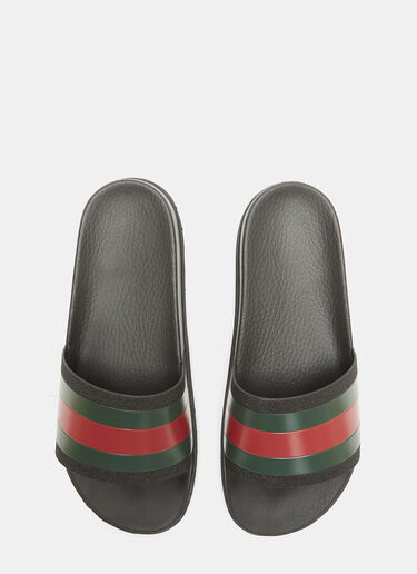 Gucci Tricolor Stripe Sandals Black guc0131043