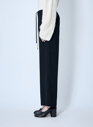 TOTEME Woven Drawstring Pants Black tot0260023
