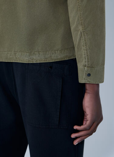 Stone Island Logo Patch Overshirt Green sto0164042
