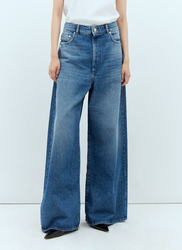 Sportmax Oversized Low-Rise Jeans Blue spx0257010
