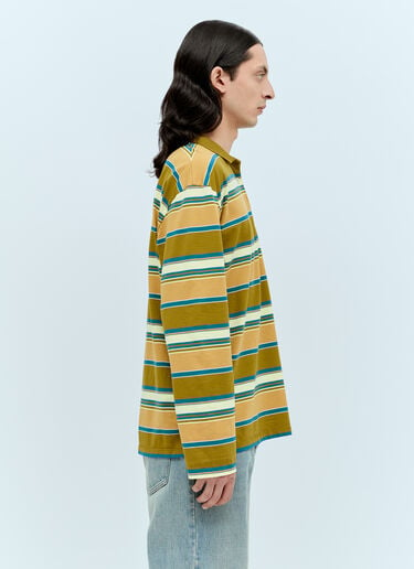 Miu Miu Striped Polo T-Shirt Green miu0356001