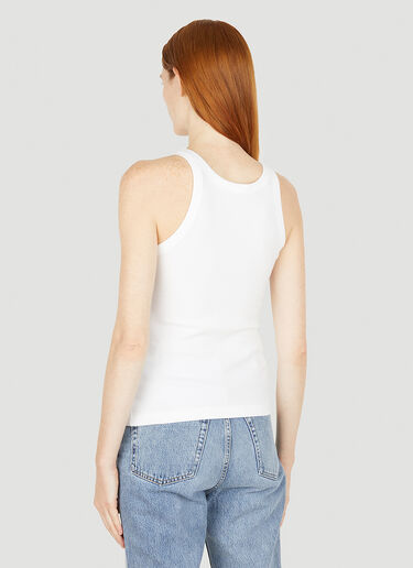 TOTEME Curved Rib Tank Top White tot0251004