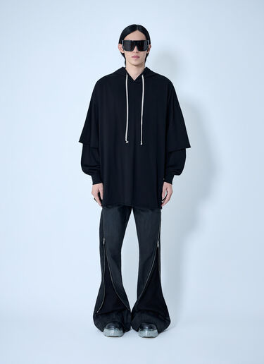 Rick Owens DRKSHDW Tommy Hustler Hoodie Black drk0164025