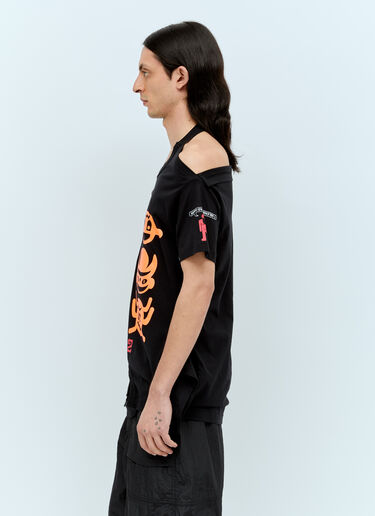 Walter Van Beirendonck Happy/Sad Turnable T-Shirt Black wlt0156011