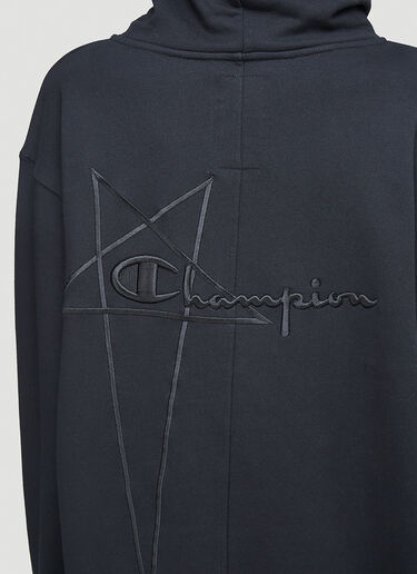 Rick Owens X Champion Jumbo Hooded Sweatshirt Black roc0244005