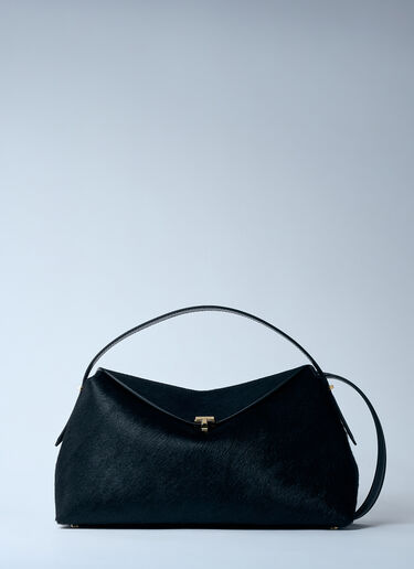 TOTEME T-Lock Pony Hair Top-Handle Bag Black tot0259031
