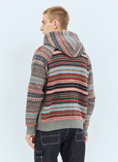 Junya Watanabe Striped Hooded Cardigan Multicolour jwn0158004