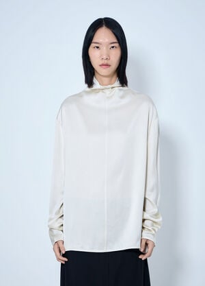 Toteme Slouch-Neck Blouse Cream tot0265031