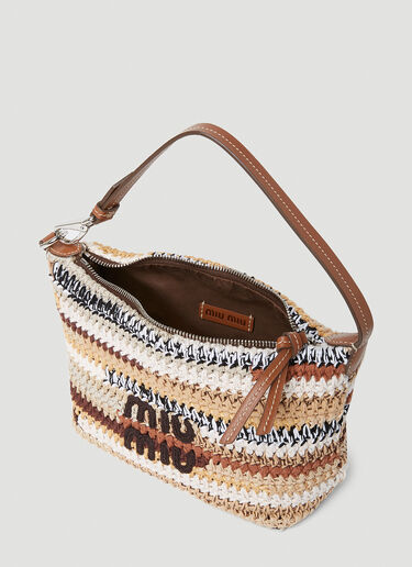 Miu Miu Crochet Shoulder Bag Natural miu0252056