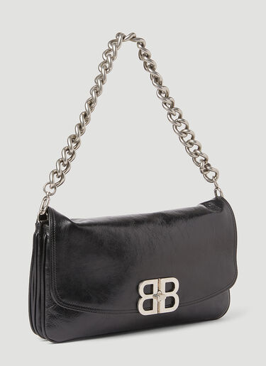 Balenciaga BB Soft Medium Flap Shoulder Bag Black bal0253034