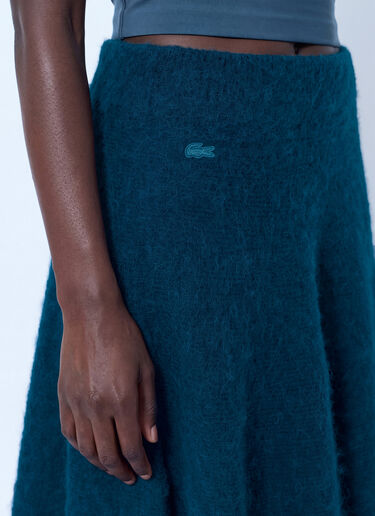 LN-CC® - Lacoste: Runway Alpaca Midi Skirt - Blue Lacoste Runway Alpaca Midi Skirt Blue lac0266009