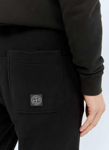 Stone Island 徽标贴饰运动裤  黑色 sto0158046