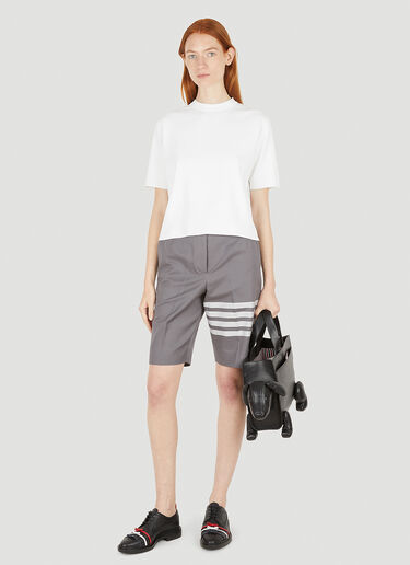 Thom Browne 条纹方正T恤 白 thb0248025