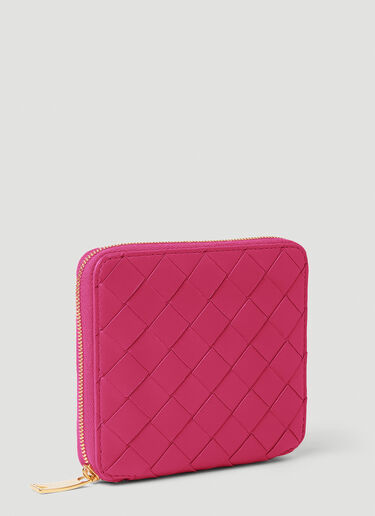 Bottega Veneta Intrecciato Zip Around Wallet Pink bov0249054