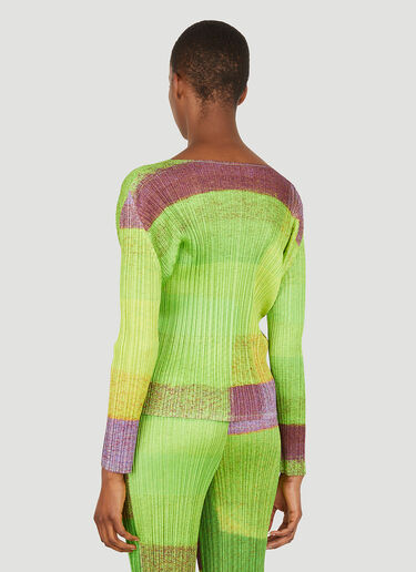 Pleats Please Issey Miyake 褶裥拼接长袖上衣 绿色 plp0251003