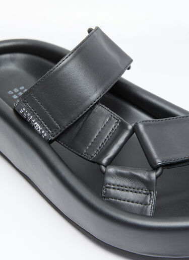 MM6 Maison Margiela Webbing Slip-On Platform Sandals Black mmm0155014