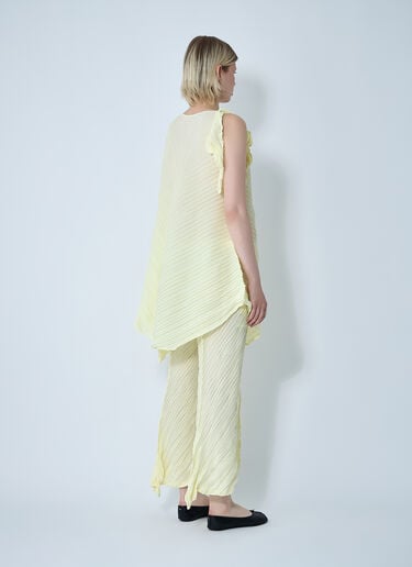 Issey Miyake Wrinkled And Twisted Dress Yellow ism0261001