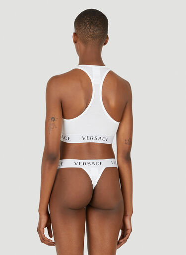 Versace Logo Jacquard Bra White vrs0249023