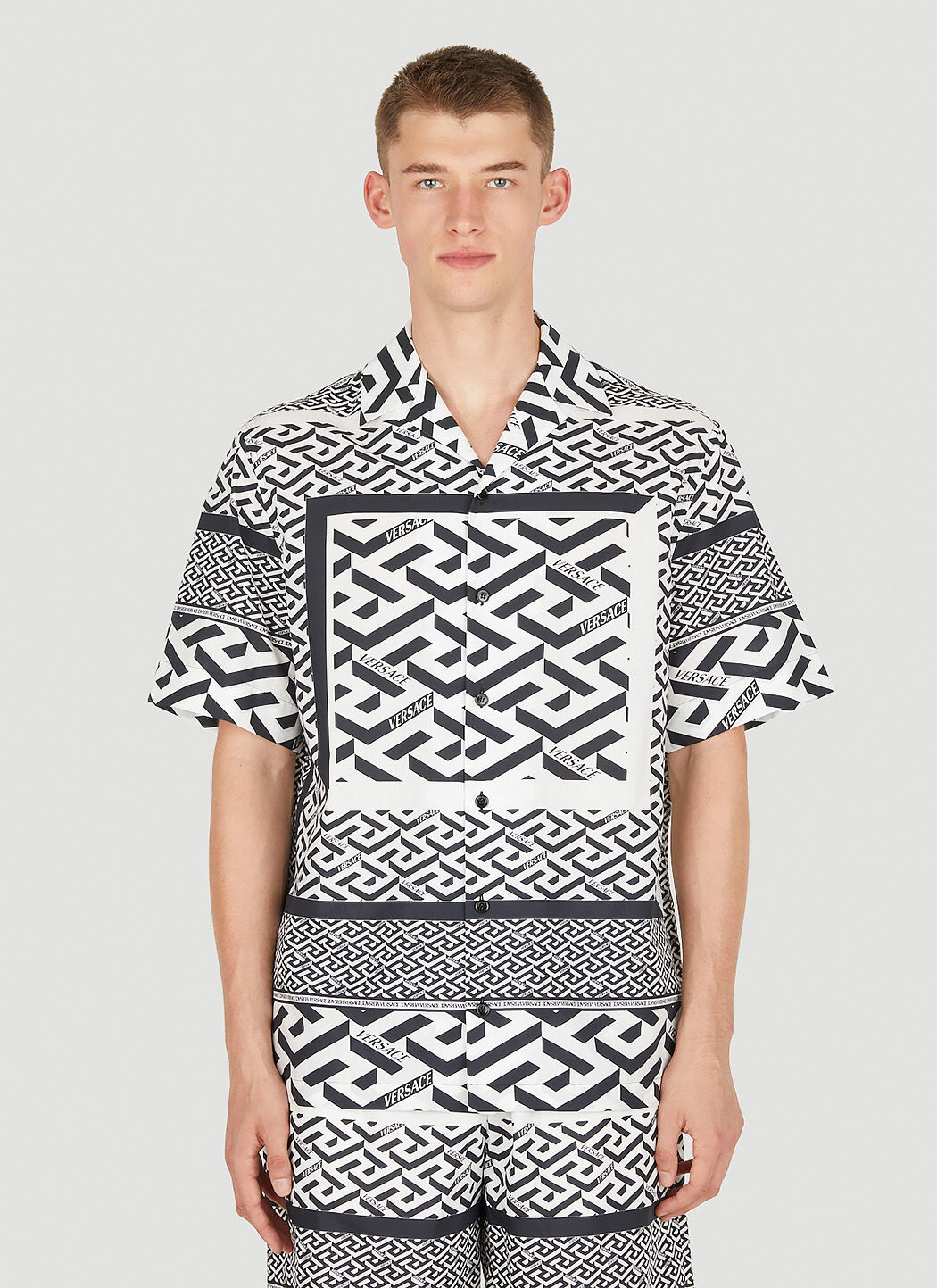 Black versace shirt sales mens
