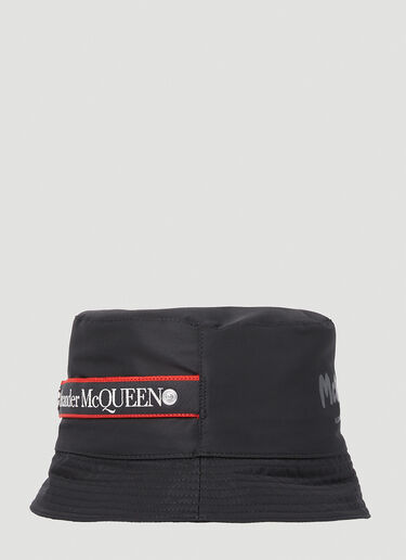 Alexander McQueen Logo Graffiti Bucket Hat Black amq0151081