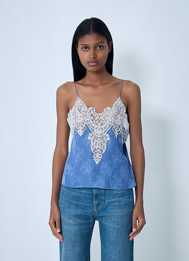 Chloé Silk Jacquard And Lace Camisole Top Lilac chl0262001