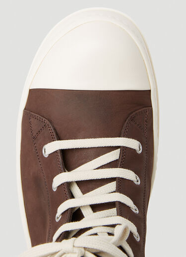 Rick Owens 高帮皮革运动鞋 棕色 ric0153023