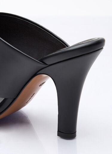 The Row Leather Signum Heel Sandals Black row0258024