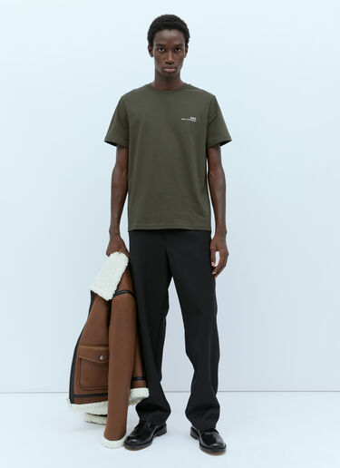 A.P.C. Logo Print T-Shirt Khaki apc0154003