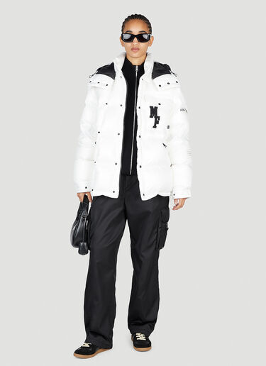 7 Moncler Fragment Logo Patch Puffer Jacket White mfr0254002