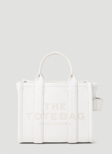 Marc Jacobs Leather Micro Tote Bag White mcj0252004