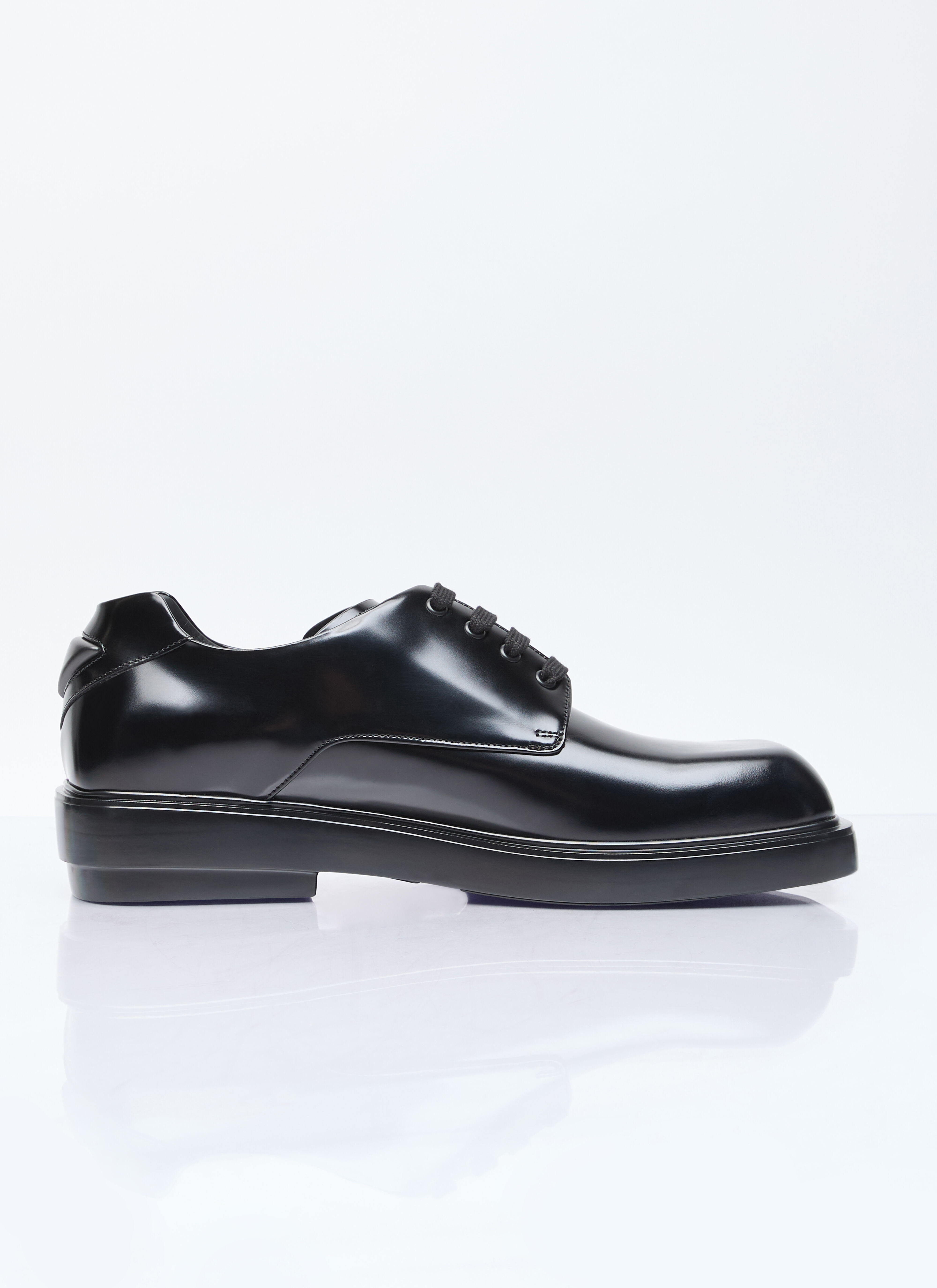 Comme des Garçons Homme Plus 스퀘어 토 더비 슈즈 Black hpl0156006