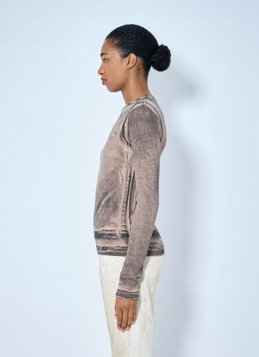 Acne Studios Long Sleeve Logo Top Beige acn0265018