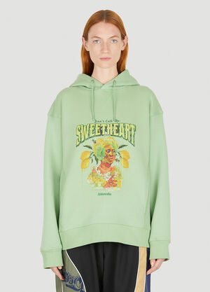 Ahluwalia Studio Quadri Hooded Sweatshirt Green ahl0250009