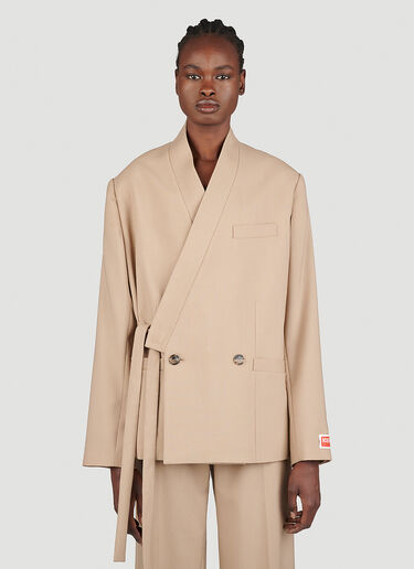 Kenzo Kimono Wool Blazer Beige knz0253015