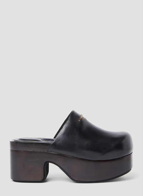 Balenciaga Zoe Leather Clogs Black bal0252062