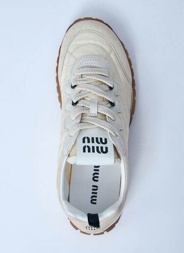 Logo Patch Sneakers Miu Miu Logo Patch Sneakers White miu0260016